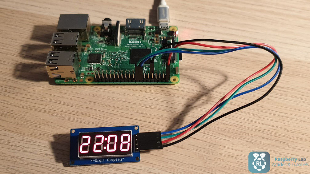 Affichage heure 7 segments - Raspberry Lab