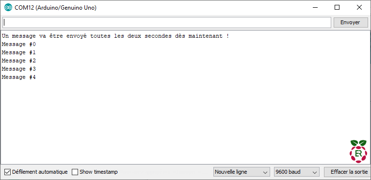 Moniteur Série Arduino sur PC