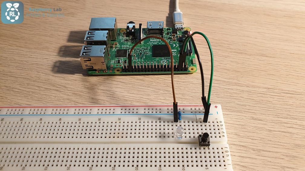Bouton connecté au Raspberry